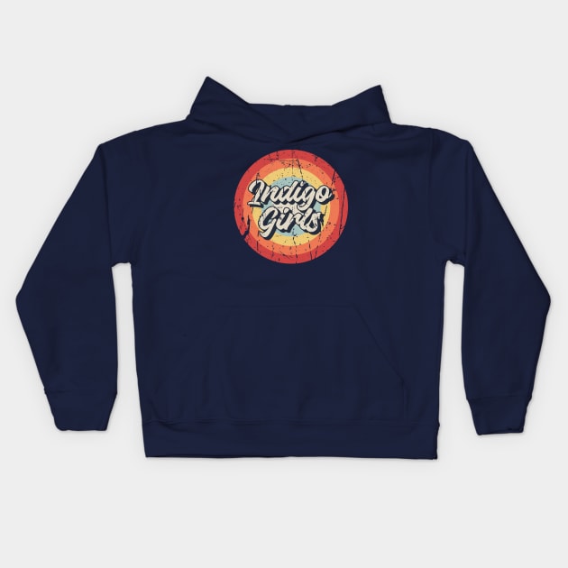 Indigo Girls Retro Kids Hoodie by Jurou